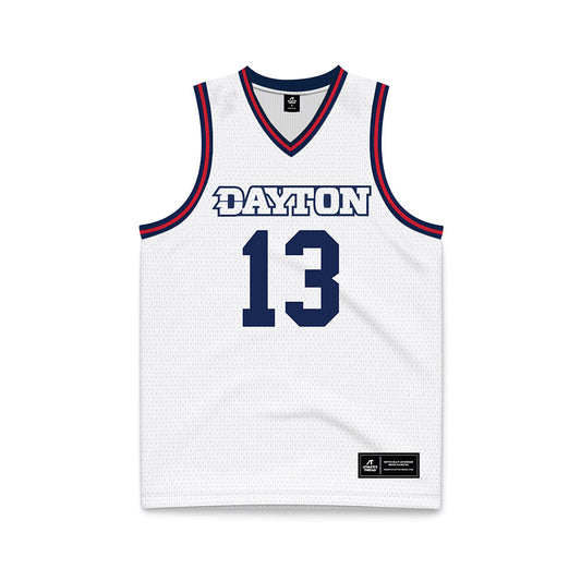 Dayton - NCAA Men's Basketball : Isaac Jack - Basketball Jersey White Replica Jersey