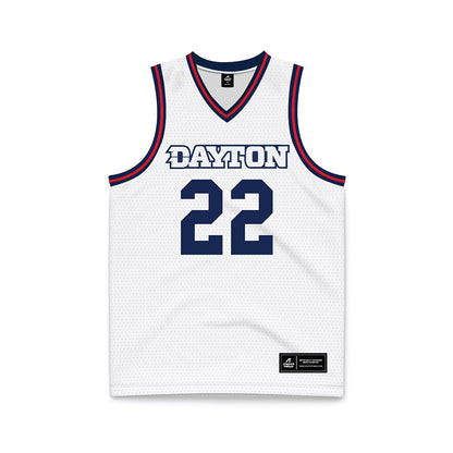 Dayton - NCAA Men's Basketball : CJ Napier - Basketball Jersey White Replica Jersey