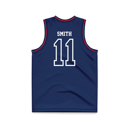 Dayton - NCAA Men's Basketball : Malachi Smith - Basketball Jersey Navy Replica Jersey