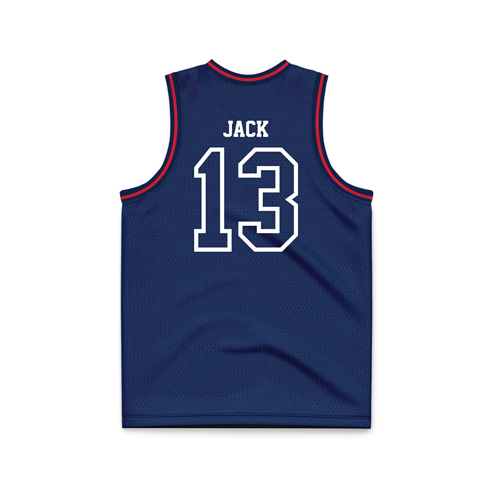 Dayton - NCAA Men's Basketball : Isaac Jack - Basketball Jersey Navy Replica Jersey