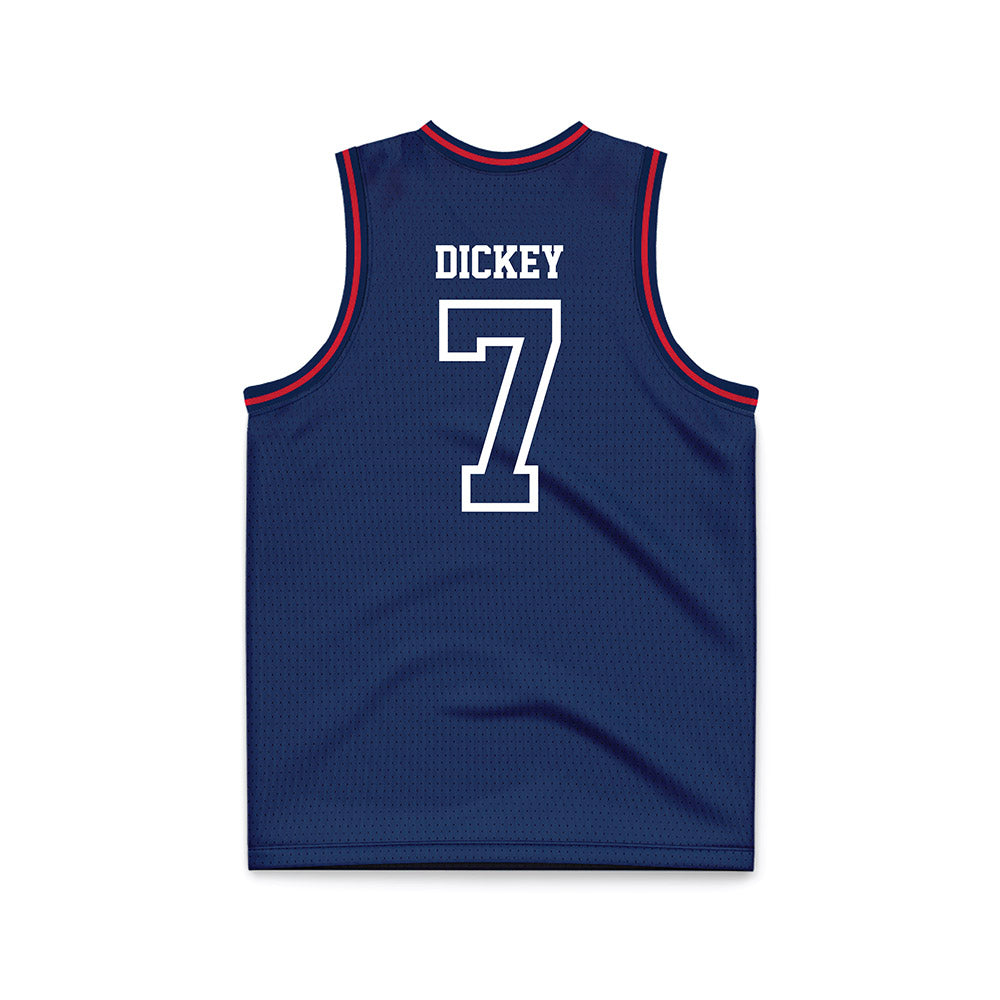 Dayton - NCAA Men's Basketball : Evan Dickey - Basketball Jersey Navy Replica Jersey