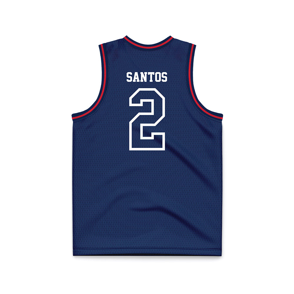 Dayton - NCAA Men's Basketball : Nate Santos - Basketball Jersey Navy Replica Jersey