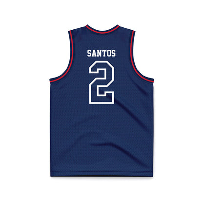 Dayton - NCAA Men's Basketball : Nate Santos - Basketball Jersey Navy Replica Jersey