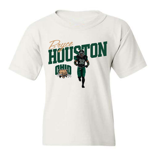 Ohio - NCAA Football : Bryce Houston - Caricature White Youth T-Shirt