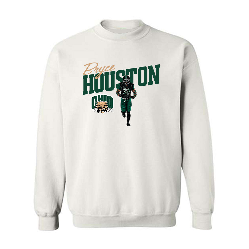 Ohio - NCAA Football : Bryce Houston - Caricature White Sweatshirt