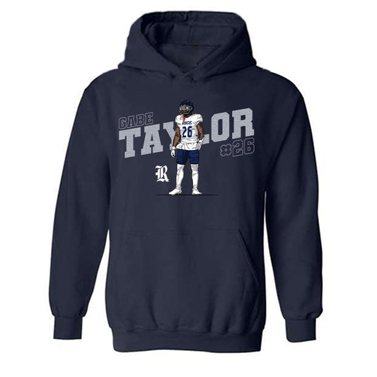 Rice - NCAA Football : Gabe Taylor - Caricature Hooded Sweatshirt