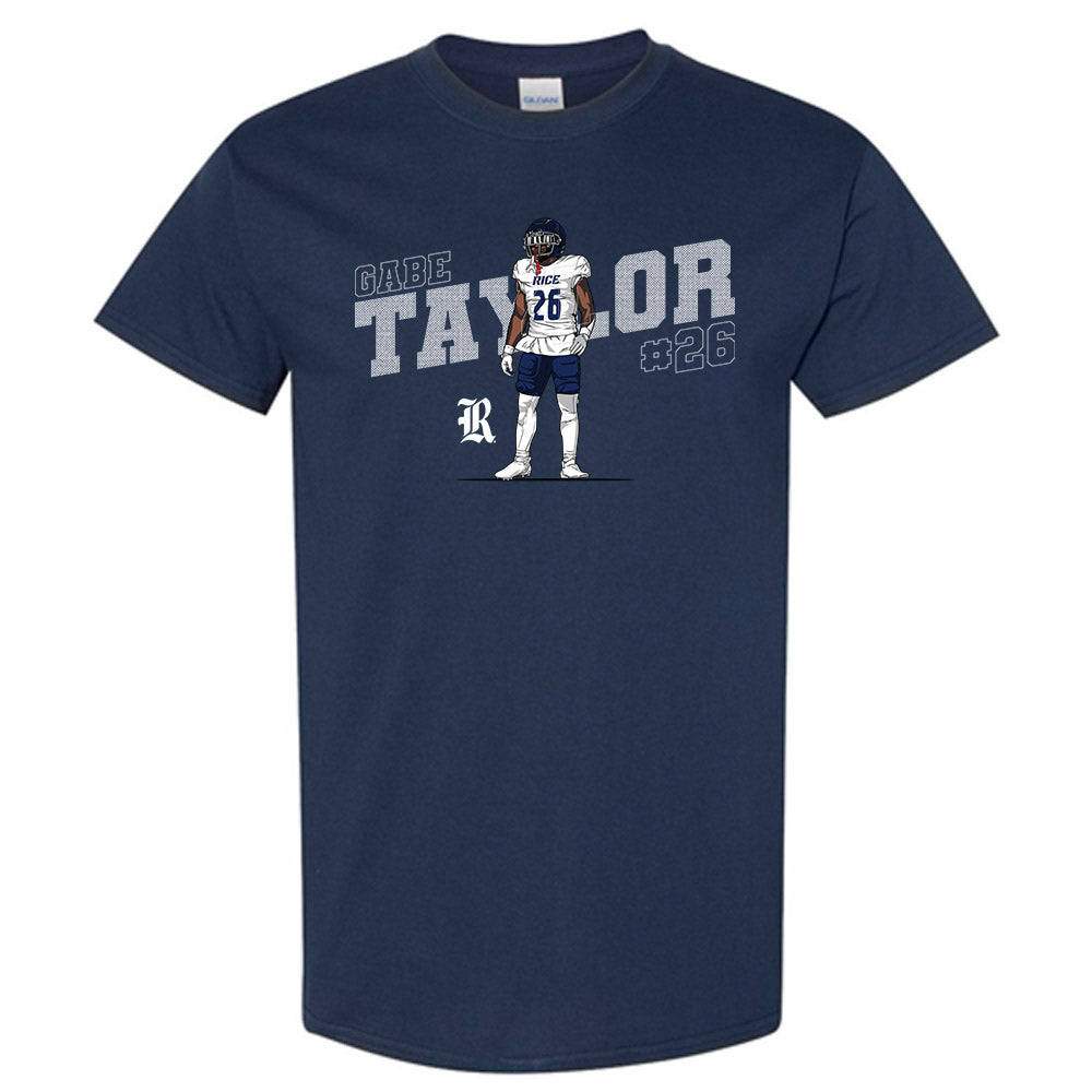 Rice - NCAA Football : Gabe Taylor - Caricature Short Sleeve T-Shirt