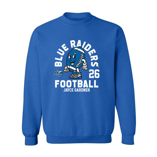 MTSU - NCAA Football : Jayce Gardner - Royal Fashion Shersey Sweatshirt