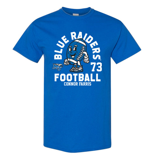 MTSU - NCAA Football : Connor Farris - Royal Fashion Shersey Short Sleeve T-Shirt