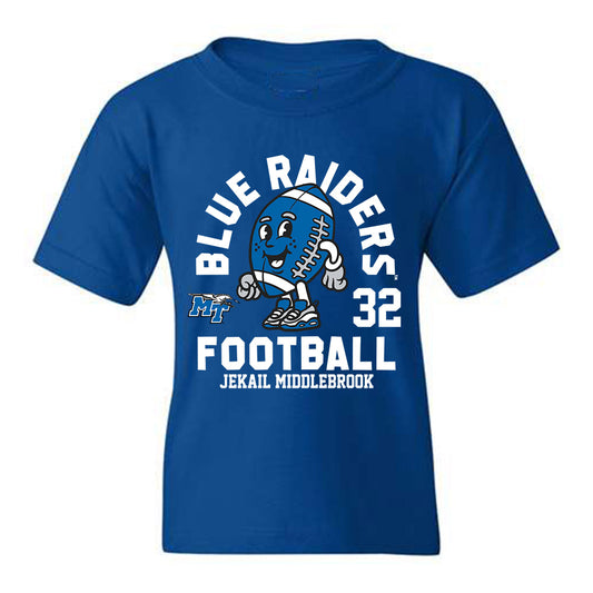 MTSU - NCAA Football : Jekail Middlebrook - Royal Fashion Shersey Youth T-Shirt