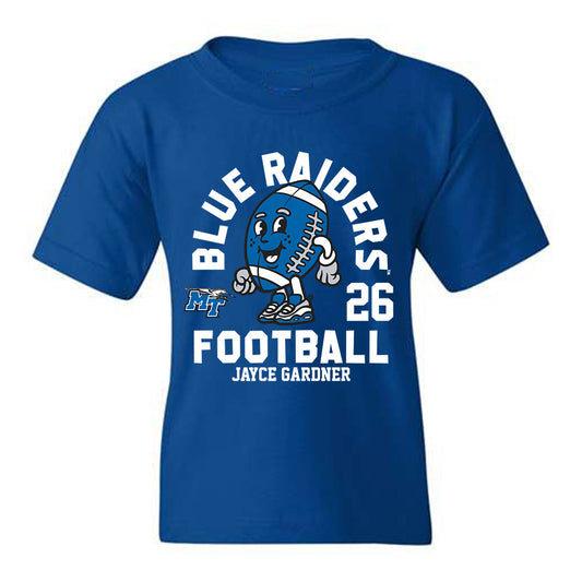 MTSU - NCAA Football : Jayce Gardner - Royal Fashion Shersey Youth T-Shirt