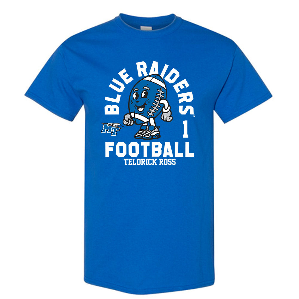 MTSU - NCAA Football : Teldrick Ross - Royal Fashion Shersey Short Sleeve T-Shirt