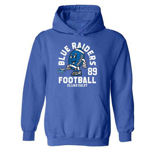 MTSU - NCAA Football : Elijah Ealey - Royal Fashion Shersey Hooded Sweatshirt
