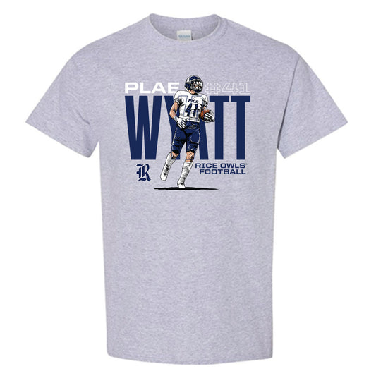 Rice - NCAA Football : Plae Wyatt - Caricature Short Sleeve T-Shirt