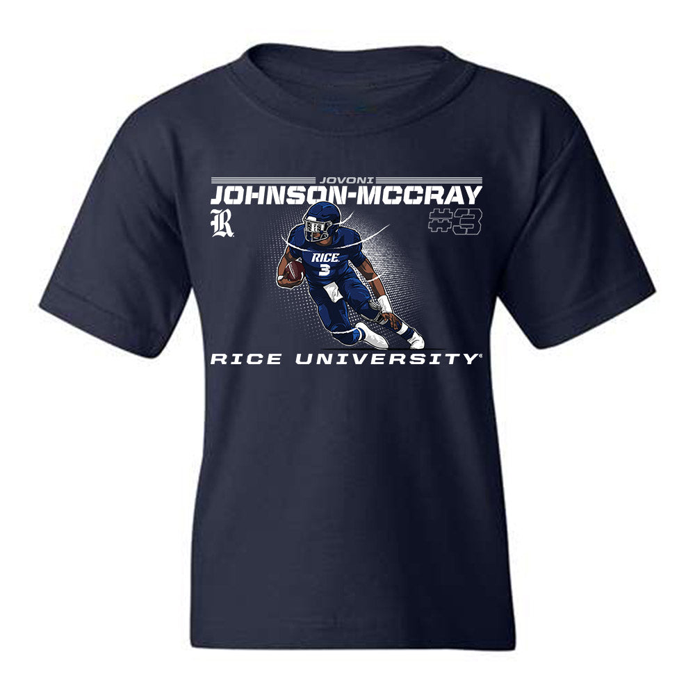 Rice - NCAA Football : JoVoni Johnson - Caricature Youth T-Shirt