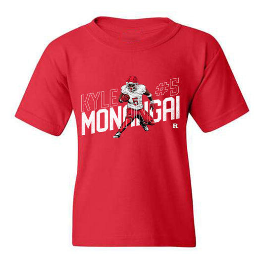 Rutgers - NCAA Football : Kyle Monangai - Caricature Youth T-Shirt