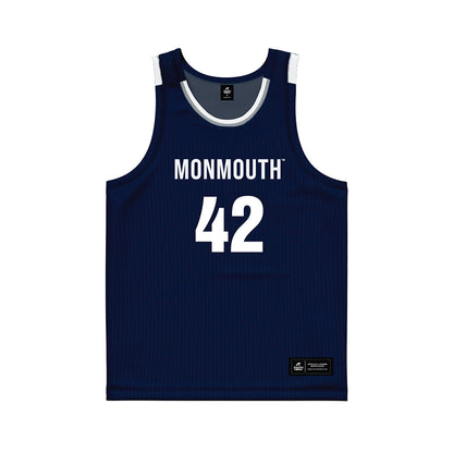Monmouth - NCAA Men's Basketball : Quinn Peters - Blue Jersey