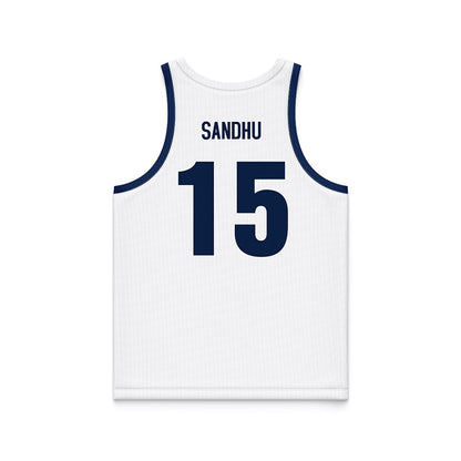 Monmouth - NCAA Men's Basketball : Amaan Sandhu - White Jersey