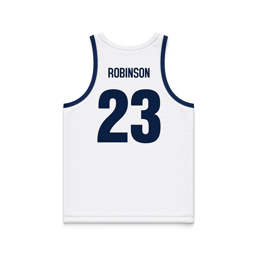 Monmouth - NCAA Men's Basketball : Cornelius Robinson - White Jersey