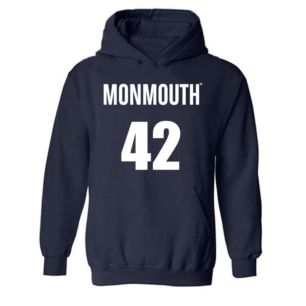 Monmouth - NCAA Men's Basketball : Quinn Peters - Replica Shersey Hooded Sweatshirt