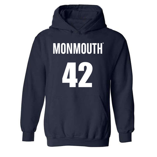 Monmouth - NCAA Men's Basketball : Quinn Peters - Replica Shersey Hooded Sweatshirt