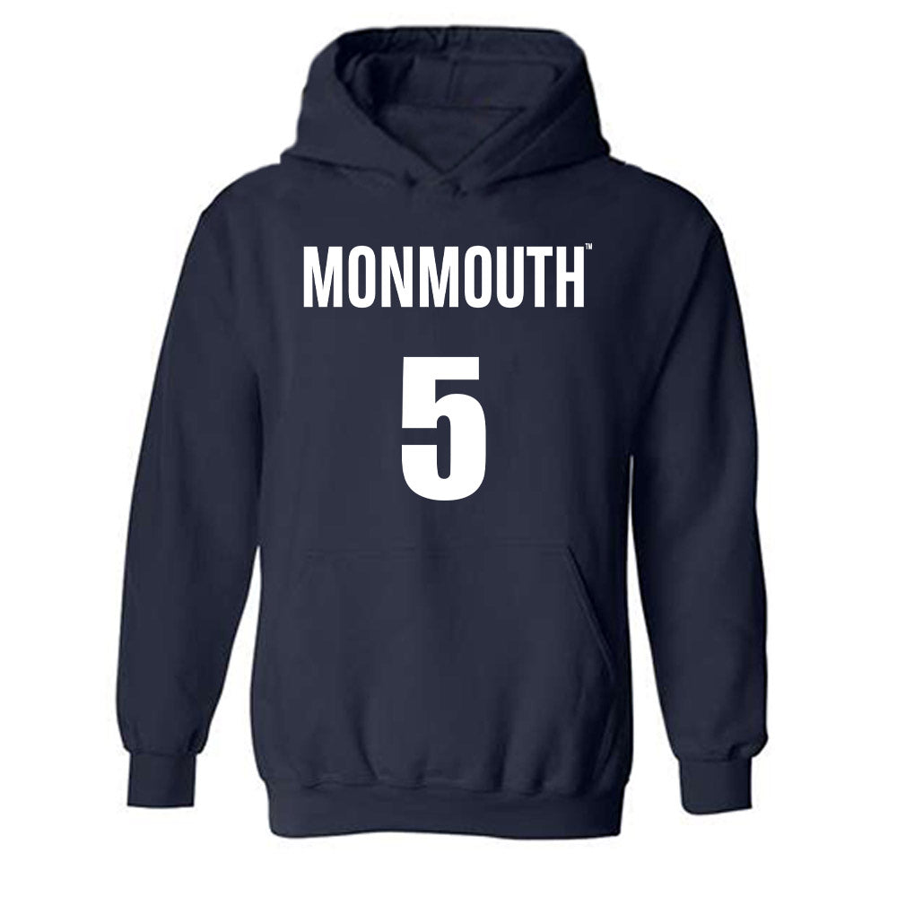 Monmouth - NCAA Men's Basketball : Corey Miller - Hooded Sweatshirt Replica Shersey