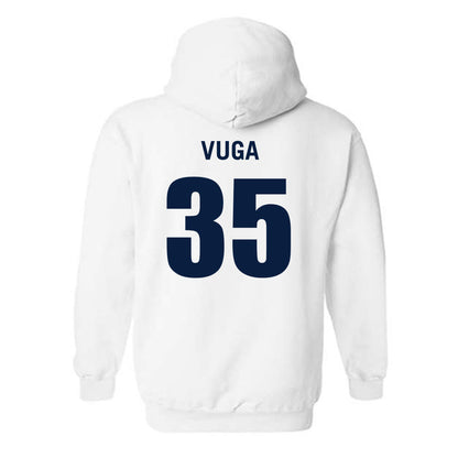 Monmouth - NCAA Men's Basketball : klemen Vuga - White Replica Shersey Hooded Sweatshirt