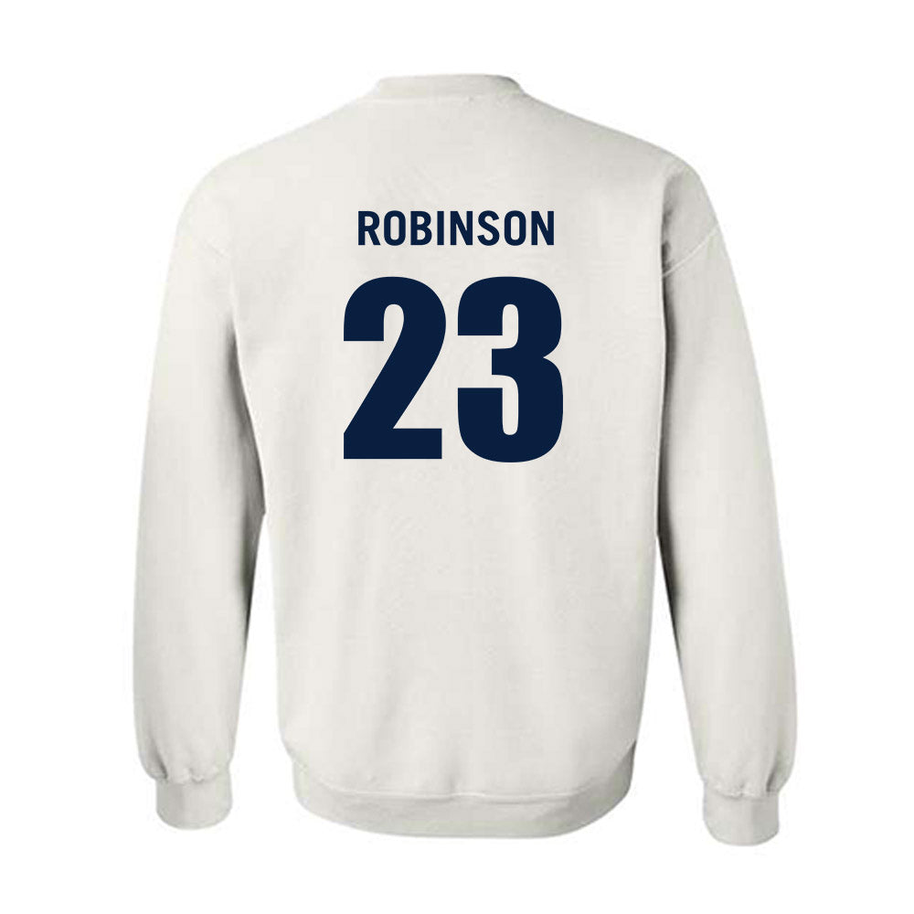 Monmouth - NCAA Men's Basketball : Cornelius Robinson - White Replica Shersey Sweatshirt