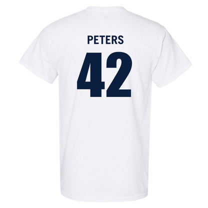 Monmouth - NCAA Men's Basketball : Quinn Peters - White Replica Shersey Short Sleeve T-Shirt