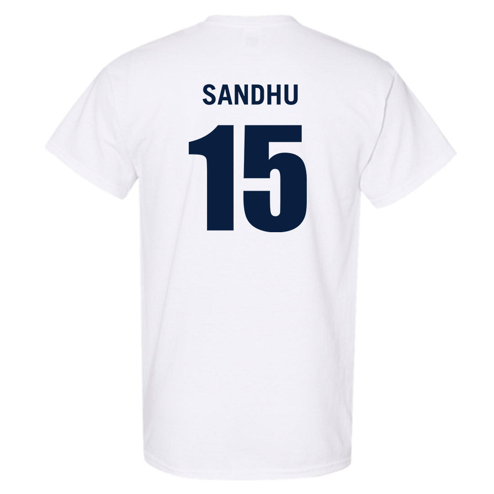Monmouth - NCAA Men's Basketball : Amaan Sandhu - White Replica Shersey Short Sleeve T-Shirt