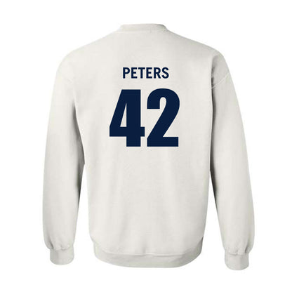 Monmouth - NCAA Men's Basketball : Quinn Peters - White Replica Shersey Sweatshirt
