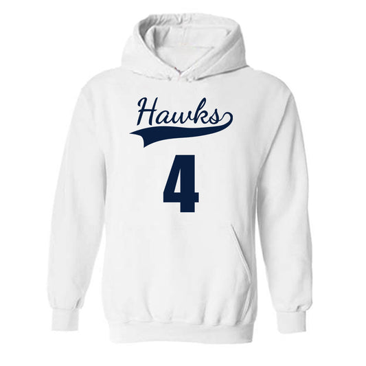 Monmouth - NCAA Men's Basketball : Andrew Ball - White Replica Shersey Hooded Sweatshirt