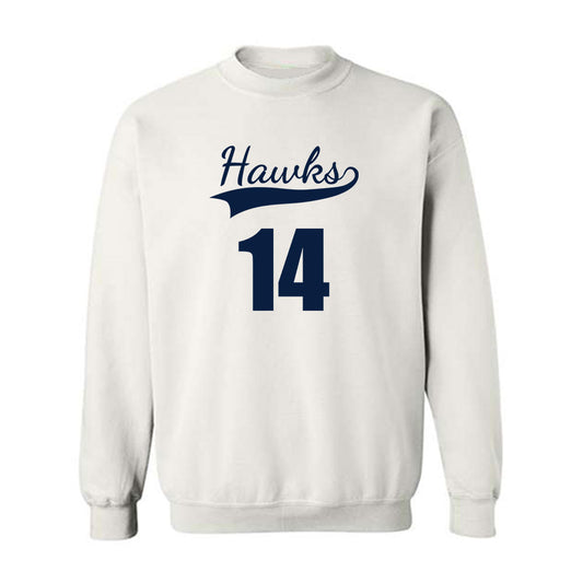 Monmouth - NCAA Men's Basketball : Jack Holmstrom - White Replica Shersey Sweatshirt