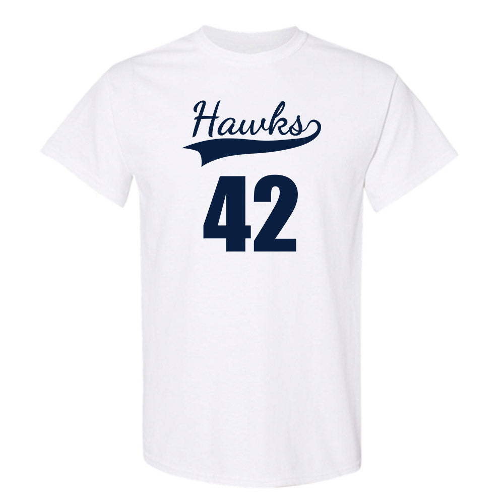 Monmouth - NCAA Men's Basketball : Quinn Peters - White Replica Shersey Short Sleeve T-Shirt