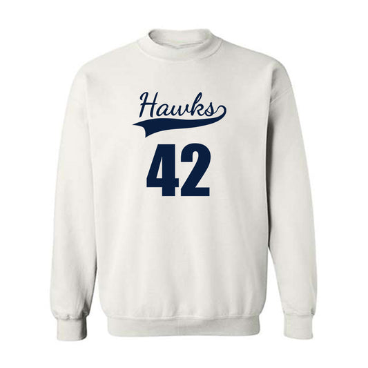 Monmouth - NCAA Men's Basketball : Quinn Peters - White Replica Shersey Sweatshirt