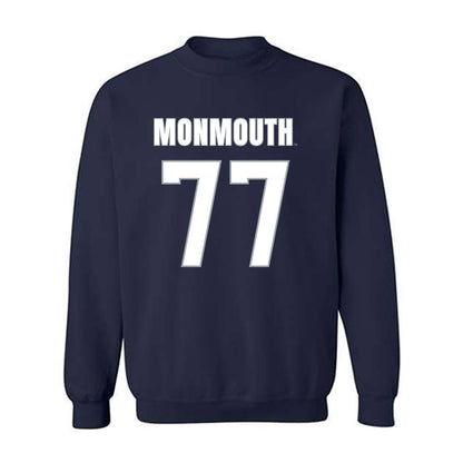 Monmouth - NCAA Men's Lacrosse : Greg Clark - Blue Replica Sweatshirt