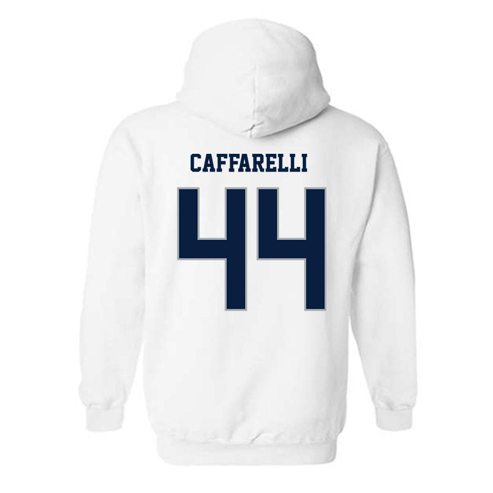 Monmouth - NCAA Men's Lacrosse : Ty Caffarelli - White Replica Shersey Hooded Sweatshirt