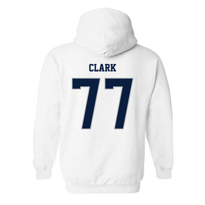 Monmouth - NCAA Men's Lacrosse : Greg Clark - White Replica Hooded Sweatshirt