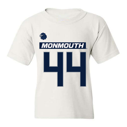 Monmouth - NCAA Men's Lacrosse : Ty Caffarelli - White Replica Shersey Youth T-Shirt