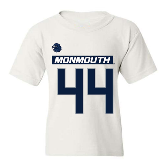 Monmouth - NCAA Men's Lacrosse : Ty Caffarelli - White Replica Shersey Youth T-Shirt