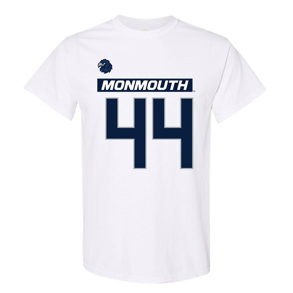 Monmouth - NCAA Men's Lacrosse : Ty Caffarelli - White Replica Shersey Short Sleeve T-Shirt