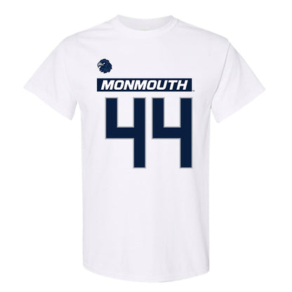 Monmouth - NCAA Men's Lacrosse : Ty Caffarelli - White Replica Shersey Short Sleeve T-Shirt