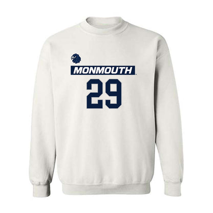 Monmouth - NCAA Men's Lacrosse : Patrick Orapello - White Replica Shersey Sweatshirt