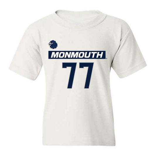 Monmouth - NCAA Men's Lacrosse : Greg Clark - White Replica Youth T-Shirt