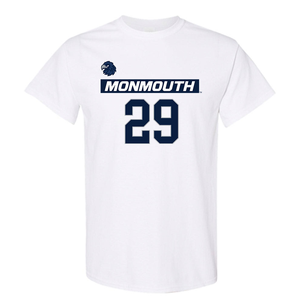 Monmouth - NCAA Men's Lacrosse : Patrick Orapello - White Replica Shersey Short Sleeve T-Shirt