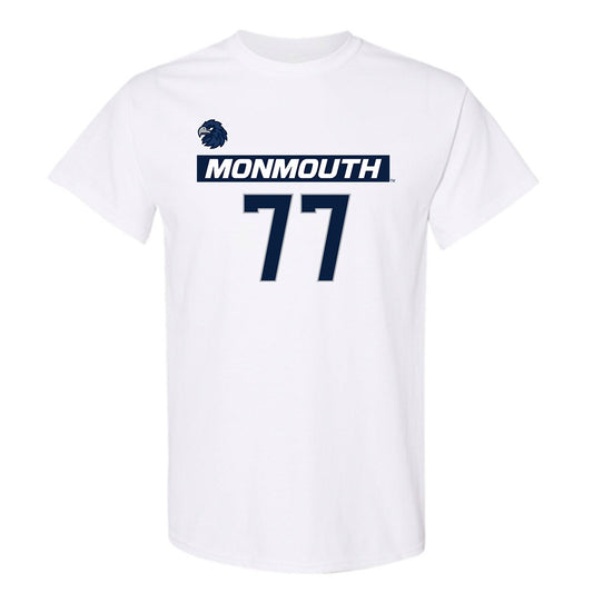 Monmouth - NCAA Men's Lacrosse : Greg Clark -  White Replica Short Sleeve T-Shirt