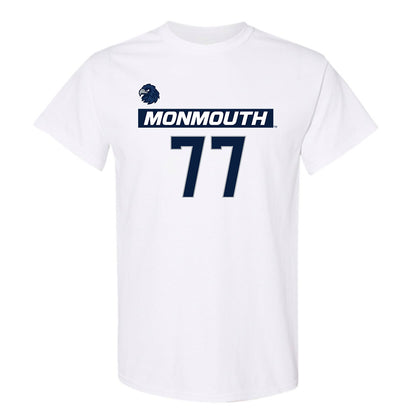 Monmouth - NCAA Men's Lacrosse : Greg Clark - White Replica Short Sleeve T-Shirt