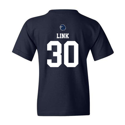 Monmouth - NCAA Men's Soccer : Matthew Link - Navy Replica Shersey Youth T-Shirt