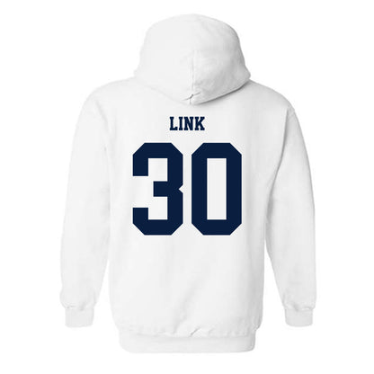 Monmouth - NCAA Men's Soccer : Matthew Link - White Replica Shersey Hooded Sweatshirt