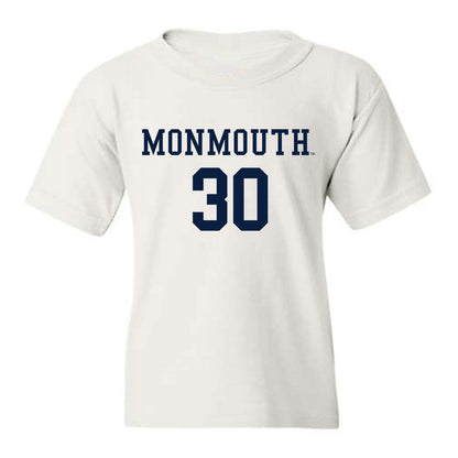 Monmouth - NCAA Men's Soccer : Matthew Link - White Replica Shersey Youth T-Shirt